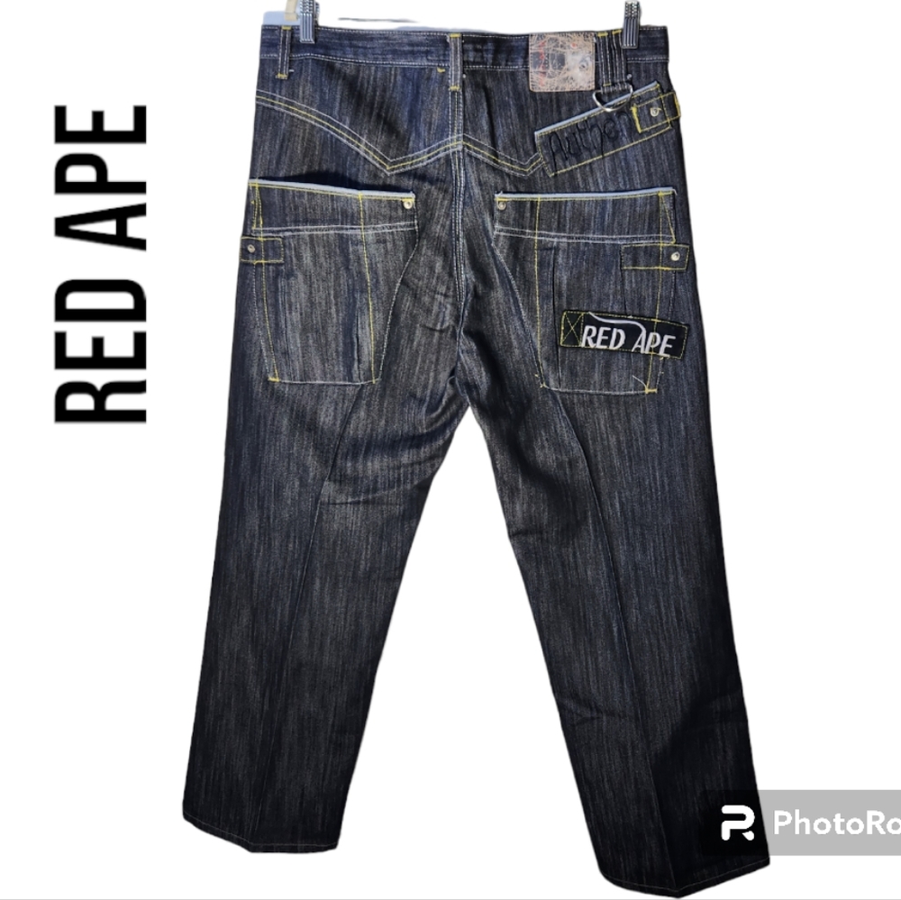 Vintage Red Ape men's black denim jeans size 38x32